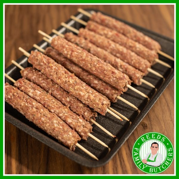 Buy a £10 tray of Lamb Kofte Kebabs online from Reeds Family Butchers
