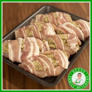 Buy a £10 tray of Stuffed Chicken Breast online from Reeds Family Butchers