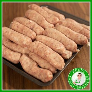 Buy a £10 tray of Sausages online from Reeds Family Butchers